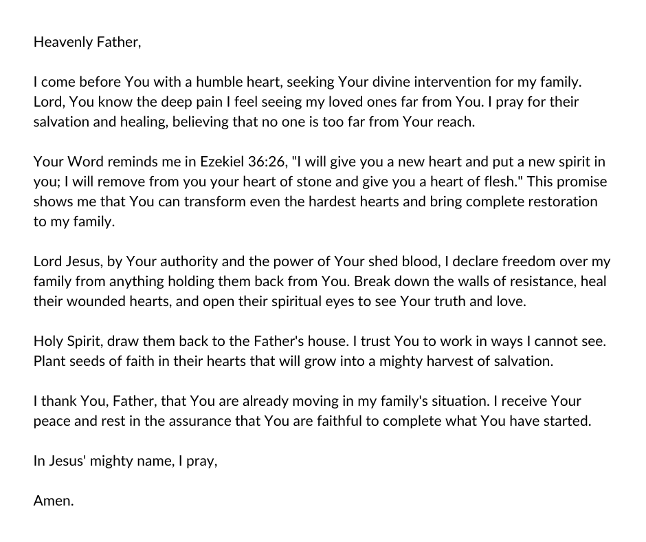 Prayer written for Stephen